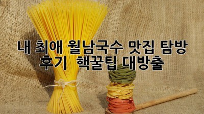내 최애 월남국수 맛집 탐방 후기 & 핵꿀팁 대방출!